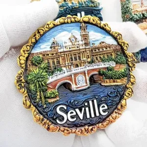 Imán de Resina 3D para Refrigerador con Diseño del Palacio de la <span class=keywords><strong>Alhambra</strong></span> de <span class=keywords><strong>Sevilla</strong></span>, España, Recuerdo Turístico Europeo - Product Image 3