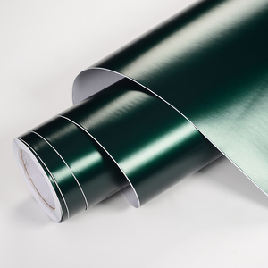 Pellicola per Wrapping Auto Verde Scuro Elettroplaccata, Vinile Lucido Estensibile per Decorazione Carrozzeria - Product Image 1