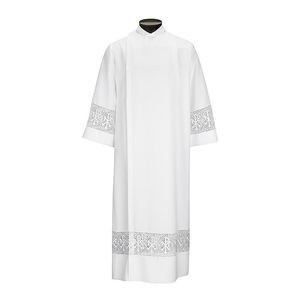 Custom Logo Design Unisex White Priest <strong>Cassock</strong> <strong>Robe</strong> Fit Traditional Church Clergy Wear High Quality 100% Polyester Matte Finish - Product Image 2