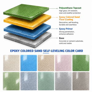 Peinture époxy colorée pour sols en sable, imperméable et de haute qualité, revêtement époxy résistant à l'usure pour sols d'entrepôt - Product Image 3