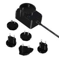 Adaptateur secteur compatible avec les ampoules LED KSPOWER 12V 1.25A AC 220V DC 12V, matériau ABS, prises interchangeables, garantie de 3 ans