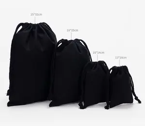 पर्यावरण के अनुकूल उपहार कस्टम लोगो Drawstring कपास कैनवास बैग कार्बनिक गहने थैली