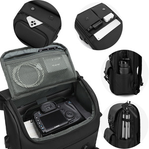 Large Capacity Leather Camera Bag <b>Backpack</b> Waterproof Anti-theft Design Luxury Style Outdoor <b>Photography</b> Case Drone Storage - Product Image 5