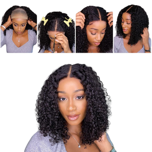 Short <strong>Bob</strong> Lace Front <strong>Wig</strong> Black Curly <strong>Bob</strong> <strong>Wigs</strong> for Black Women Synthetic Fiber Hair <strong>Wigs</strong> - Product Image 3
