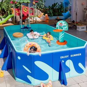 <span class=keywords><strong>Piscina</strong></span> Plegable Portátil de PVC de Alta Calidad para Juegos Acuáticos de Verano, Sin Inflar y de Tamaño Familiar para Diversión Infantil al Aire Libre - Product Image 1