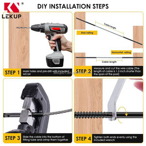 Kit <span class=keywords><strong>de</strong></span> Herrajes Negros para Barandillas <span class=keywords><strong>de</strong></span> Cable DIY, Tornillos <span class=keywords><strong>de</strong></span> Rosca Derecha e Izquierda <span class=keywords><strong>de</strong></span> Acero Inoxidable T316 <span class=keywords><strong>de</strong></span> 1/8'' para Postes <span class=keywords><strong>de</strong></span> Madera - Product Image 5