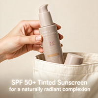 Crème solaire teintée SPF50 hydratante légère à base de minéraux pour le visage, couvrance naturelle, OEM ODM, marque privée