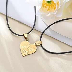 Collare De Pareja De Acero inossidabile in acciaio inox coppia collana ciondolo cuore amore ciondolo <span class=keywords><strong>amante</strong></span> collana per uomo donna - Product Image 1