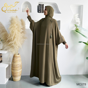 Dubai Turkey Women <strong>Hoodie</strong> Abaya Islamic Clothing Wholesale Hooded Black Abaya for Prayer - Product Image 1