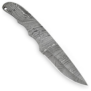 Cuchillo de Caza y Camping de Acero de Damasco Hecho a Mano con Mango Natural Personalizado para Supervivencia al Aire Libre, Equipo de Camping y Caza - Product Image 1