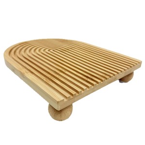 Bamboo Heat Insulation Pad Oval Shape Solid Color Pot <b>Mat</b> Bowl <b>Mat</b> <b>Plate</b> <b>Mat</b> Household Kitchen <b>Mat</b> - Product Image 2
