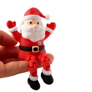 Figura de Papá Noel de PVC Impresa en 3D, Decoración Navideña Roja, Adorno de Personaje Sentado para Exhibición en Centros Comerciales - Product Image 5