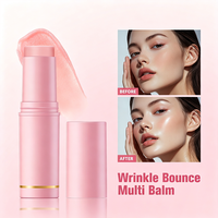 Mini stick hydratant rose, baume hydratant pré-maquillage, double usage pour les lèvres et les joues