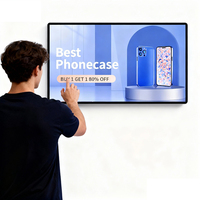 Écran d'affichage numérique LCD tactile capacitif mural de 32 pouces 1080P avec graphismes pour la publicité en magasin de détail et en hôtel