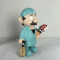 Schwarze Mario Super Killer Figur Statue Dekorative Harz-Skulptur für Pop-Art Filmcharakter Ornament Kunstharz-Handwerk
