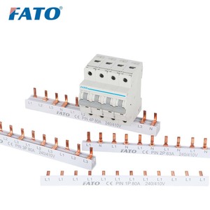 <span class=keywords><strong>FATO</strong></span> 40A/63A/80A/100A 415V Pin tipo cobre barra colectora peine conector para MCB disyuntor caja de distribución equipo de energía - Product Image 6