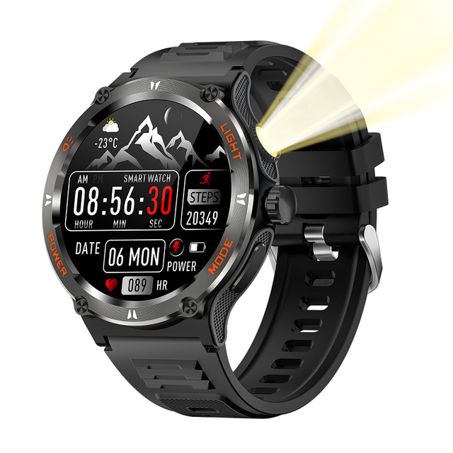 New KT76 Smartwatch Outdoor Rugged Three-Proof Sports-Ready for Calling IPS Display 30m Waterproof Health Monitoring