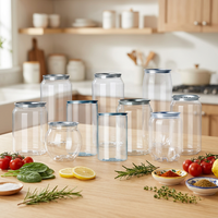 Boîtes en plastique de 500 ml scellées de qualité alimentaire pour animaux de compagnie, faciles à ouvrir, avec couvercles