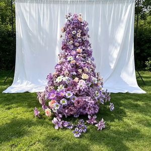 Fleur artificielle en soie faite à la main, grande taille, haute fidélité, douce et réaliste, cascade violette, pour mariage, événement, <span class=keywords><strong>restaurant</strong></span> - Vente en gros TUOYI - Product Image 1