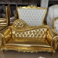 Classique Vintage Unique canapé ensemble Design cuir siège en peluche luxe canapé flambant neuf haute qualité velours crème salon