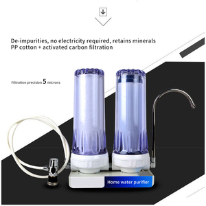 पूरे घर आसान स्थापना घर उपयोग पीपी यूडीएफ फिल्टर खरीदने 2 चरणों डेस्कटॉप पानी फिल्टर शोधक संयुक्त राज्य अमेरिका - Product Image 2