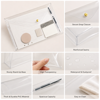 Pochette transparente en PVC pour le rangement des feuilles de test A4/A5, écologique et résistante à l'eau, réutilisable et portable