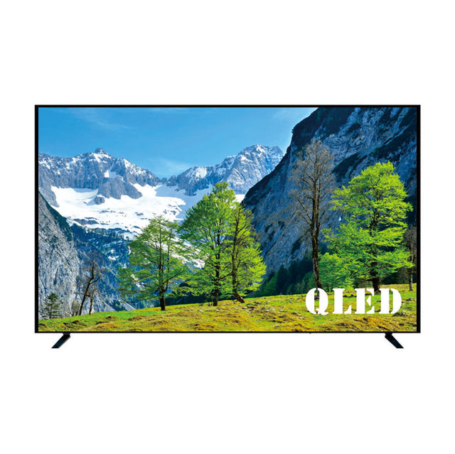 65inch QLED Smart TV OEM Standard Black AC 100V-240V/DC12V 350cd/m2 Brightness CE Rohs Certified