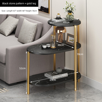 Ventes directes d'usine pieds noirs Table basse en fer multicouche petite Table à thé armoire d'angle en métal multifonction