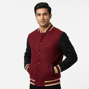 Veste universitaire en toile pour homme, design haut de gamme, imprimée sur mesure - Veste d'hiver coupe-vent respirante réversible pour collège et lycée - Product Image 1