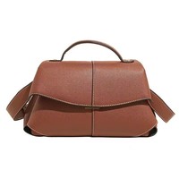 Sac à bandoulière vintage en cuir litchi pour femme, élégant, avec coutures contrastées, sac à main croisé, sac messager décontracté pour le quotidien et les affaires
