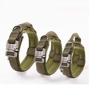 <strong>Tactical</strong> <strong>Dog</strong> <strong>Collar</strong> with Handle Adjustable <strong>Dog</strong> <strong>Collar</strong> with Heavy Duty Metal Buckle Control Handleand for <strong>Dog</strong> Training - Product Image 2