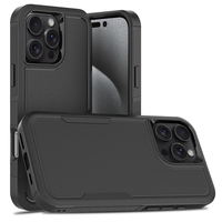 Coque de téléphone portable 2in1 Shockproof Armor pour iPhone 16 Pro Max PC Hard Case