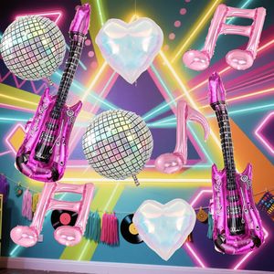 Combo de Globo Inflable de <span class=keywords><strong>Guitarra</strong></span> Rockera y Nota Musical - Decoración Inflable Divertida para Fiestas de Cumpleaños y Espectáculos - Product Image 2