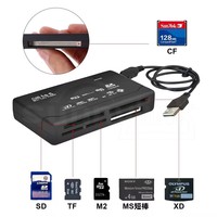 Lector de tarjetas de memoria todo en uno Lector de tarjetas externo USB SD SDHC Mini Micro M2 MMC XD CF Lector para cámara digital MP3