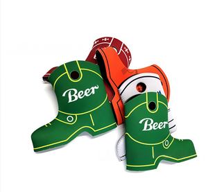 カスタムロゴクリエイティブビール缶ボトルホルダーカウボーイブーツデザインネオプレン断熱クーラースリーブバープロモーション用 - Product Image 3