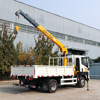 JIUBANG grue multifonctionnelle montée sur camion 4T levage maximal moteur de rotation à 360 degrés adapté à la construction massive