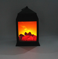 Lampe de lanterne LED réaliste à effet de feu, lumière flamme vacillante, fonctionnement à piles, pour décoration jardin, lanterne de noël