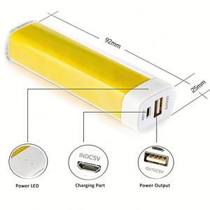 พาวเวอร์แบงค์ขนาดเล็กพกพาคุณภาพสูงรูปทรงลิปสติก - Product Image 2