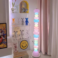 Lampe sur pied en fer colorée en forme de guirlande de bonbons, design créatif Macaron pour chambre et salon, ampoule à économie d'énergie
