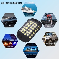 12v Led Pure White Rock Lights Autres accessoires d'éclairage de voiture 36 puces LED Rock Lamp Utv Classic Rocklight pour camion Yacht