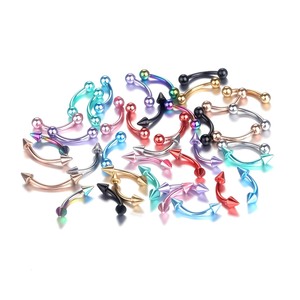 Clásico plátano curvado Barbell acero oreja cartílago nariz <span class=keywords><strong>labio</strong></span> <span class=keywords><strong>Piercing</strong></span> Acero inoxidable ceja <span class=keywords><strong>Piercing</strong></span> joyería - Product Image 3