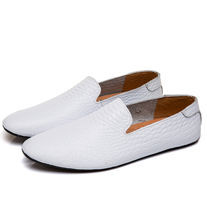 Mocassins en cuir véritable pour homme, embossés, à bout fermé, taille 37-44, à enfiler, collection automne - Product Image 6