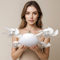 Ventilateur de Plafond COYOLED LED en Forme de Drone avec Télécommande et Lumière E27 pour la Maison