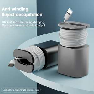 Protecteur de câble en Silicone, <span class=keywords><strong>enrouleur</strong></span> de bobine de fil, organisateur de cordon, housse pour <span class=keywords><strong>Iphone</strong></span>, câble de chargeur USB, câble de charge - Product Image 5