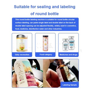 Đầy đủ tự động Đồ uống nhãn Applicator cho chai sữa kim loại lon thủy tinh cho dính Sticker định vị máy dán nhãn - Product Image 3