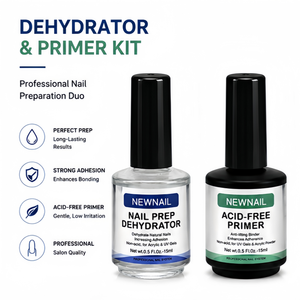 Kit de base et de finition pour <span class=keywords><strong>ongles</strong></span> 15ml, faible odeur, équilibrant le pH, séchage à l'air, transparent, préparateur déshydratant sans acide - Product Image 1