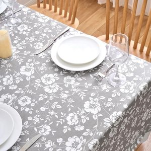 Eco-Friendly Simple Floral Print PVC Polyester <b>Tablecloth</b> Indoor/Outdoor Waterproof Nonwoven Lace PP Home Use Roll Pattern - Product Image 4