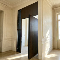 Porte pivotante en acier Sunnysky, norme AAMA, verre de sécurité laminé, résistant aux ouragans, serrure multipoints, entrées de villas haut de gamme