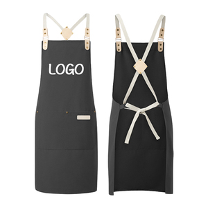 Grembiule pubblicitario stampa Logo personalizzato promozione grembiule da lavoro evento di apertura in tinta unita ristorante Barista grembiule vita - Product Image 6