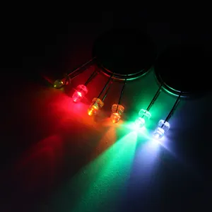 3mm 발광 다이오드 LED 램프 비즈 5mm 다채로운 밀짚 모자 타원형 적외선 LED 칩 다이오드